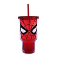 Silver Buffalo Silver Buffalo 230868 32 oz Spider-Man Eyes Jumbo Plastic Cold Cup with Lid & Straw 230868